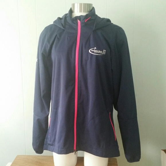 Nike Golf Windbreaker Ladies Jacket Navy Blue Pink